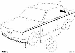 ORNAMENTAL STRIPS diagram for BMW 6 Series E24 633CSi