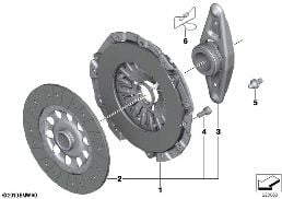 CLUTCH diagram for BMW 6 Series E64 LCI 650i