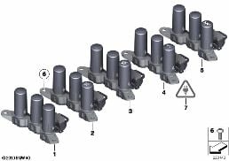 Schalterblock ASC/ DSC/ DTC/ MSA/ SPORT diagram for BMW MINI R56 Cooper