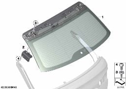 TRUNK LID/REAR WINDOW diagram for BMW 5 Series F11 LCI M550dX