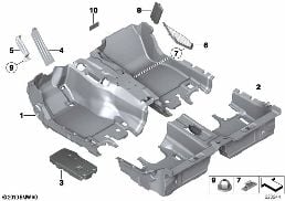 FLOOR COVERING diagram for BMW 6 Series F12 650iX