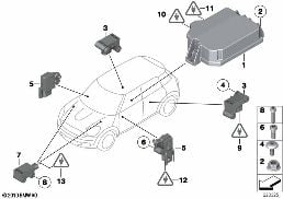 Elektrikteile Airbag diagram for BMW MINI R56 Cooper