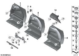 RIGHT TRUNK TRIM diagram for BMW MINI Clubman R55 LCI Cooper S