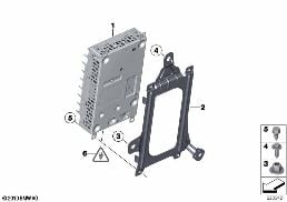Verstärker/Halter Harman Kardon-System diagram for BMW MINI Paceman R61 Cooper