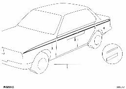 ORNAMENTAL STRIPS diagram for BMW 5 Series E28 M535i