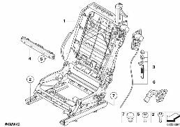 FRONT SEAT BACKREST FRAME diagram for BMW 3 Series E93 328i