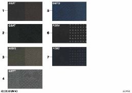 Colori imbottitura in tessuto lato mod. diagram for BMW X5 E53 4.6is