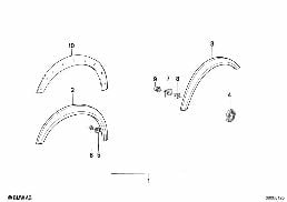 WHEEL OPENING COVER M TECHNIC diagram for BMW 5 Series E28 M535i