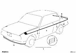 DECORATING STRIPES M TECHNIK diagram for BMW 3 Series E30 325i