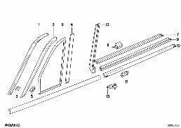 Externe afdekkingen / Gril diagram for BMW 3 Series E30 320i