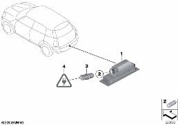 Kennzeichenleuchte diagram for BMW MINI Paceman R61 Cooper
