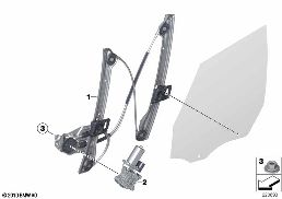 DOOR WINDOW LIFTING MECHANISM FRONT