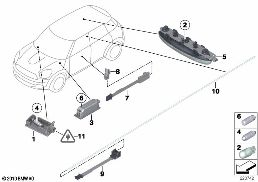 Diverse Leuchten diagram for BMW MINI Paceman R61 Cooper