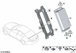 CHARGE HANDSFREE ELECTRONIC BASE STATION diagram for BMW 5 Series F10 530i