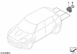 Park Distance Control (PDC) diagram for BMW MINI Paceman R61 Cooper
