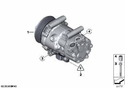 RP συμπιεστής συστήματος κλιματισμού diagram for BMW MINI R56 One