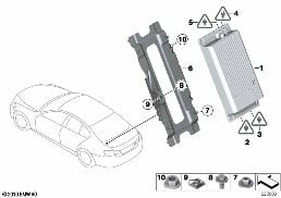 ULF MODULE, HIGH diagram for BMW 5 Series F10 550i