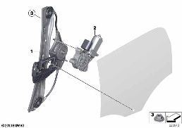 DOOR WINDOW LIFTING MECHANISM REAR