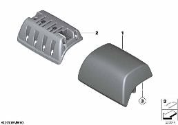 Подголовник заднего сиденья diagram for BMW X6 E71 50iX