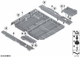 STORAGE SURFACE, TRUNK FLOOR diagram for BMW 5 Series F11 550i