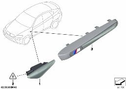 ADDITIONAL TURN INDICATOR LAMP diagram for BMW X6 E71 M