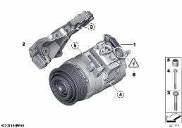 RP klima kompresörü diagram for BMW X3 F25 35iX