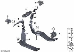 AIR DUCT diagram for BMW X4 F26 28iX