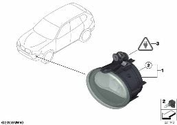FOG LIGHTS diagram for BMW X3 F25 20iX