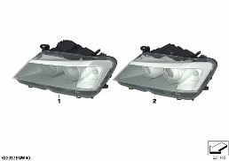 HEADLIGHT diagram for BMW X3 F25 20iX