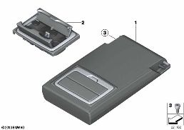 Средний подлокотник сиденья Зд diagram for BMW X6 E71 50iX