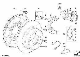 REAR BRAKE / BRAKE PAD / WEAR SENSOR