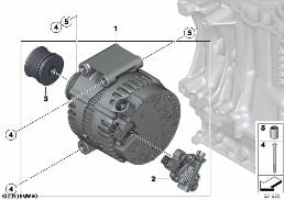 Alternator 150A diagram for BMW MINI R56 One