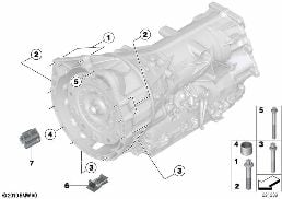 Převodovka uchycení diagram for BMW 5 Series F10 LCI 535iX