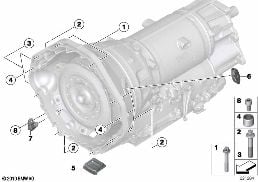 GEARBOX MOUNTING PARTS diagram for BMW 6 Series F13 LCI 650iX