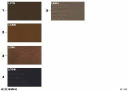 SAMPLE CHART, UPHOLSTERY COLORS, LEATHER diagram for BMW 5 Series E60 523i