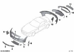 RETROFIT, M AERODYNAMIC KIT diagram for BMW Z4 E89 30i
