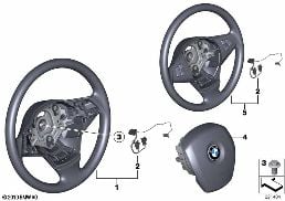 方嚮盤 皮革 安全氣囊 diagram for BMW X5 E70 3.0d