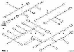 数個の補助ワイア ハーネス diagram for BMW X6 E71 30dX