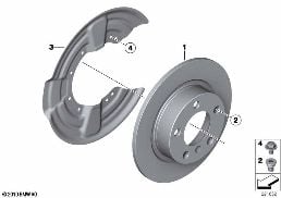 Hinterradbremse-Bremsscheibe diagram for BMW MINI Paceman R61 Cooper