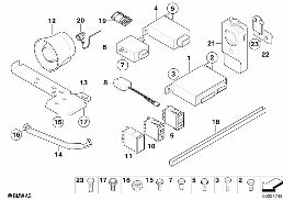 Onderdelen intercom-systeem diagram for BMW 7 Series E38 750iLS