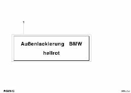 LABEL OUTER PAINT PLAIN COLOUR diagram for BMW 8 Series E31 850Ci