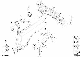 SIDE PANEL/TAIL TRIM diagram for BMW 3 Series E92 325xi