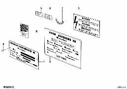 LABEL diagram for BMW 8 Series E31 850Ci