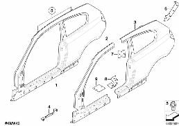 BODY-SIDE FRAME diagram for BMW 1 Series E81 116d