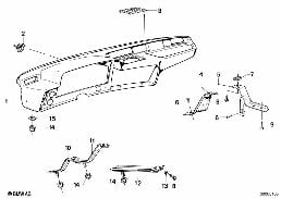 แผงปิดเสา แผงหน้าปัด diagram for BMW 3 Series E21 320