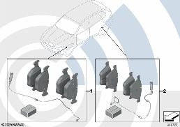 SERVICE KIT FOR BRAKE PADS / VALUE LINE diagram for BMW X5 E53 4.8is