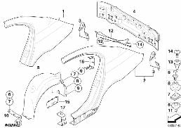 SIDE PANEL/TAIL TRIM diagram for BMW 5 Series E60 525i