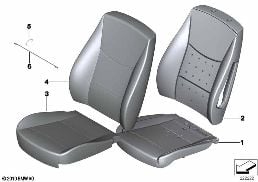 F クッション/カバー ベーシック シート diagram for BMW X3 F25 20dX