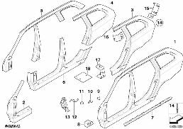 BODY-SIDE FRAME diagram for BMW 5 Series E61 530d
