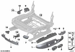 シート､F シート サイド カバー diagram for BMW X3 F25 20dX
